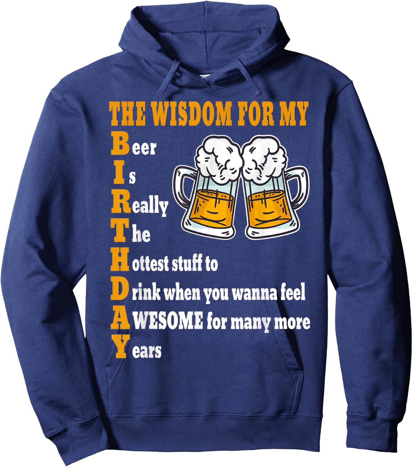 Beers Brewery Birthday Idea for Brewer - Drinking Beer Hoodie - Hoodie | Navy