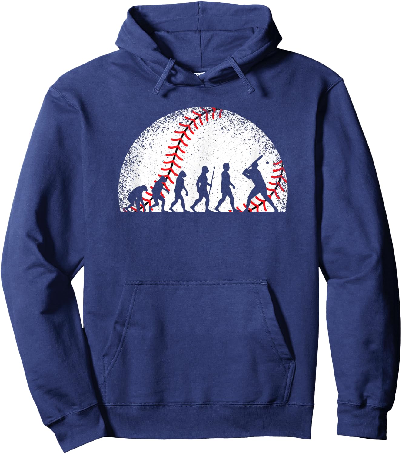 Baseball Evolution Vintage Baseball Player Men Boys Hoodie - Hoodie | Navy