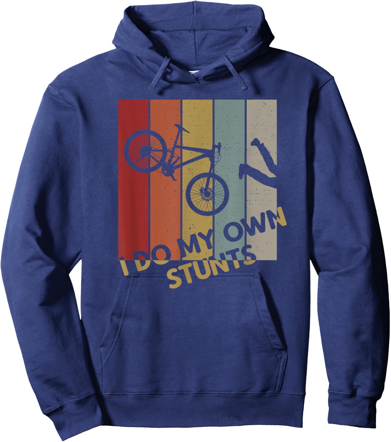 I Do My Own Stunts - Mountain Bike Funny Biking Biker Gift Hoodie - Hoodie | Navy