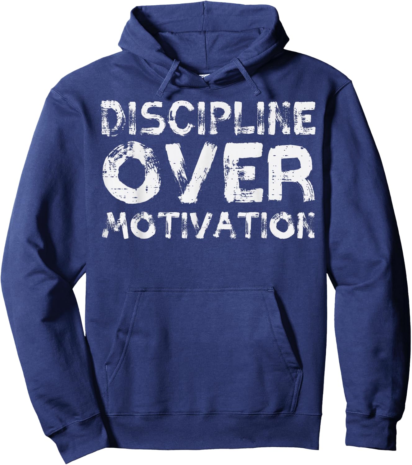 Gym Discipline Over Motivation Workout Fitness Men Women Hoodie - Hoodie | Navy