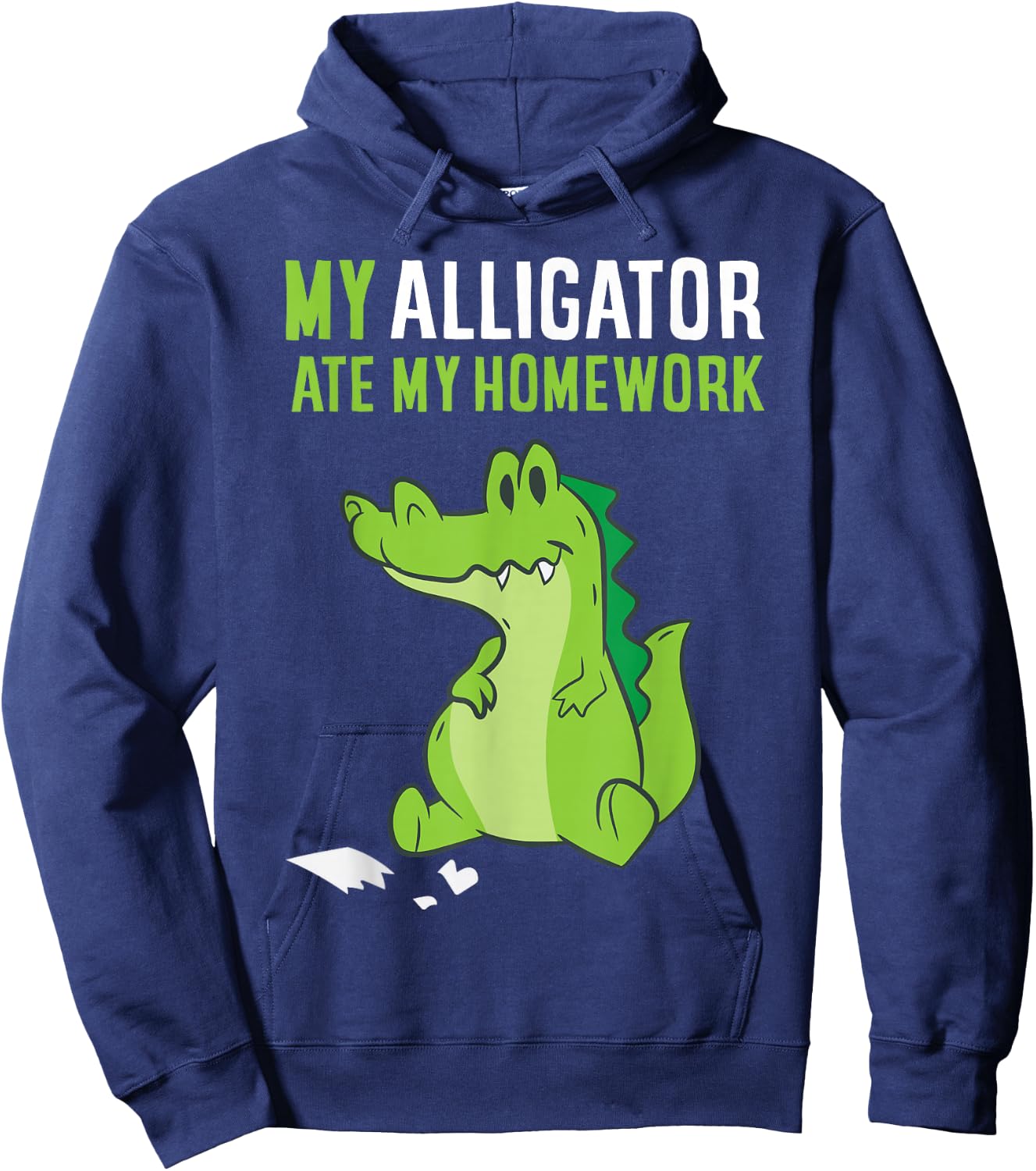 My Crocodile Ate My Homework Alligatror Hoodie - Hoodie | Navy