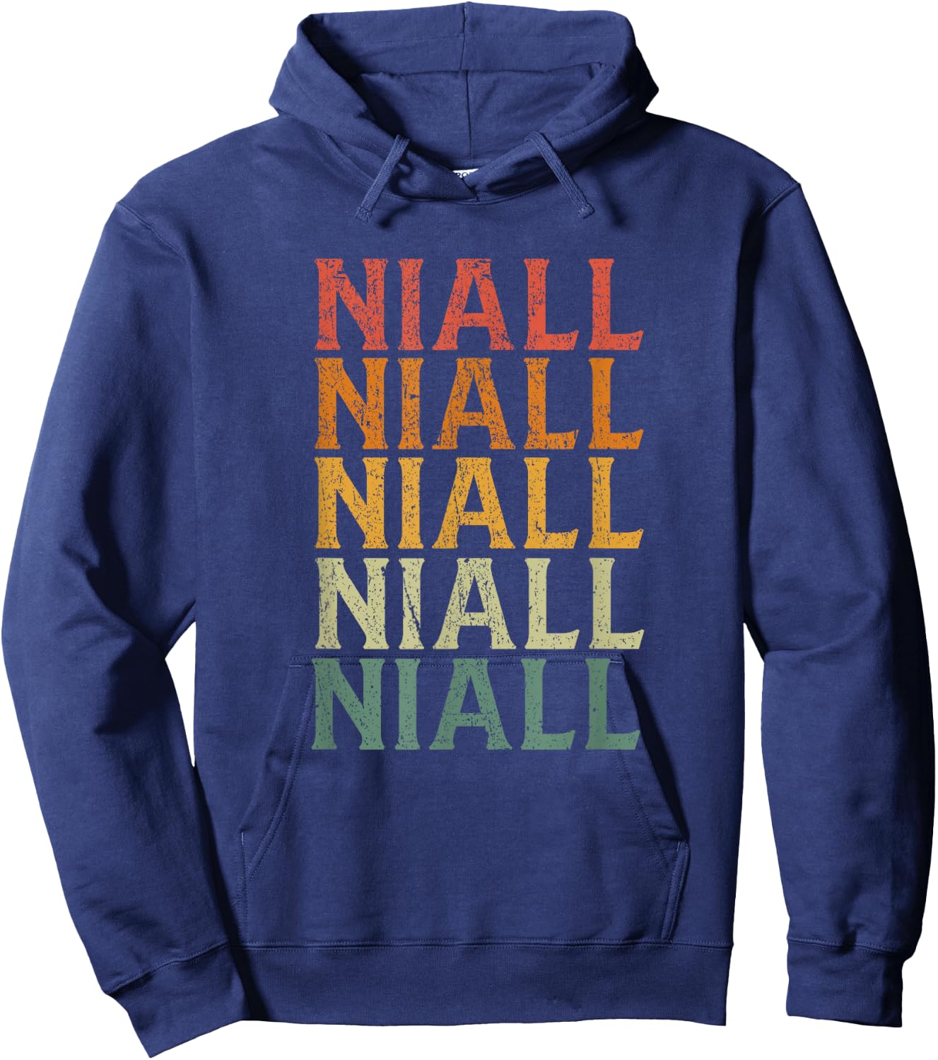 Retro Individual First Name Niall Hoodie - Hoodie | Navy