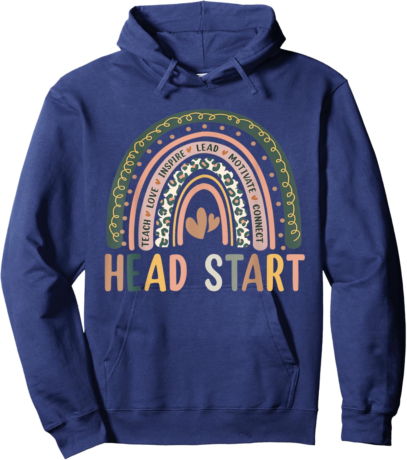 Head Start Rainbow Headstart Teacher First Day Of School Hoodie - Hoodie | Navy