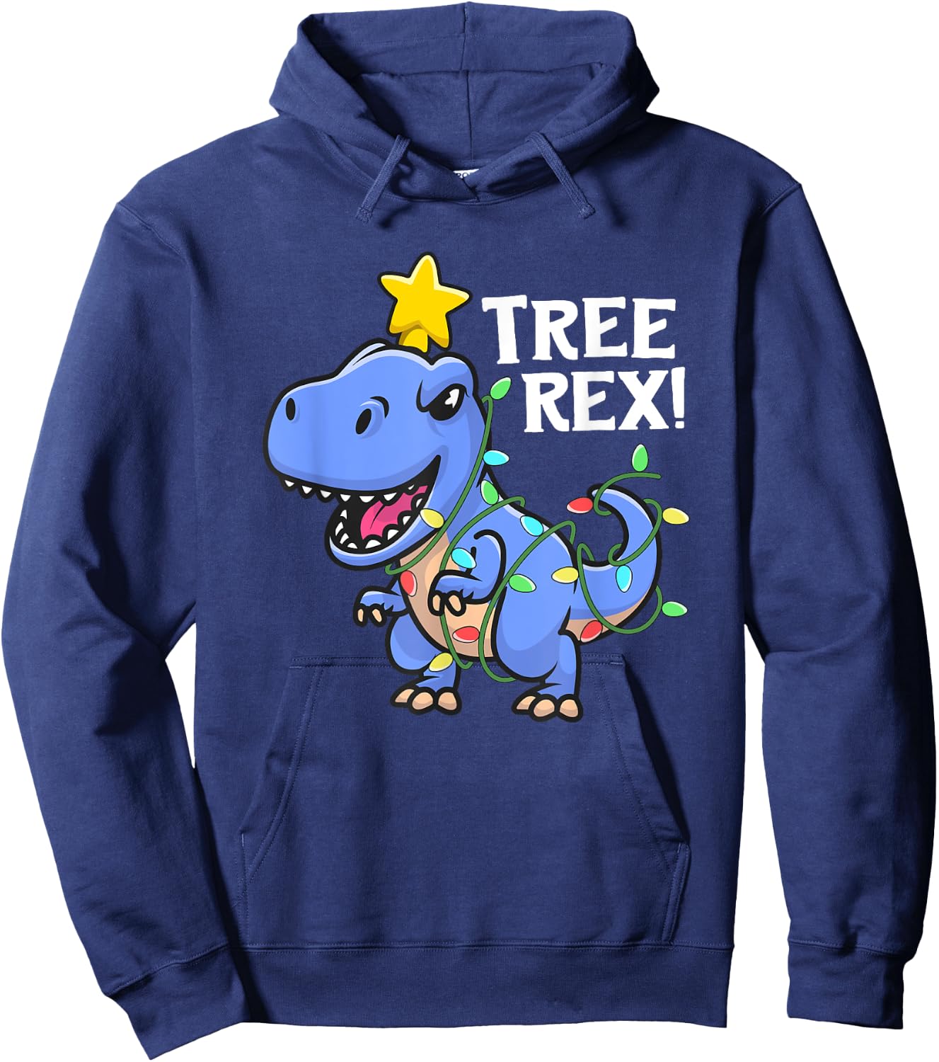 Tree Rex Shirt Christmas For Boys Men Dinosaur TRex Hoodie - Hoodie | Navy