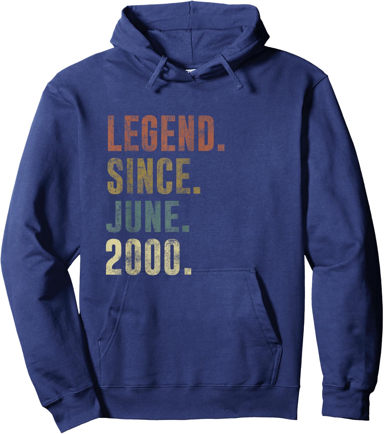 25th 2000 Birthday Vintage Legend Since June 2000 Hoodie - Hoodie | Navy