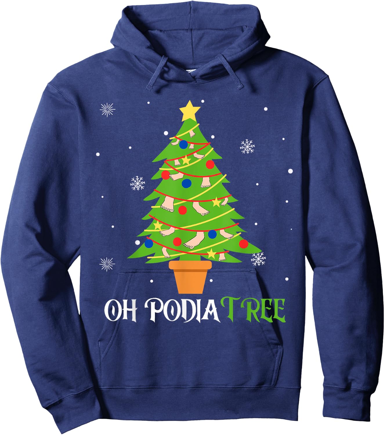 Podiatry Christmas Tree Podiatrist Foot Medical Assistant Hoodie - Hoodie | Navy