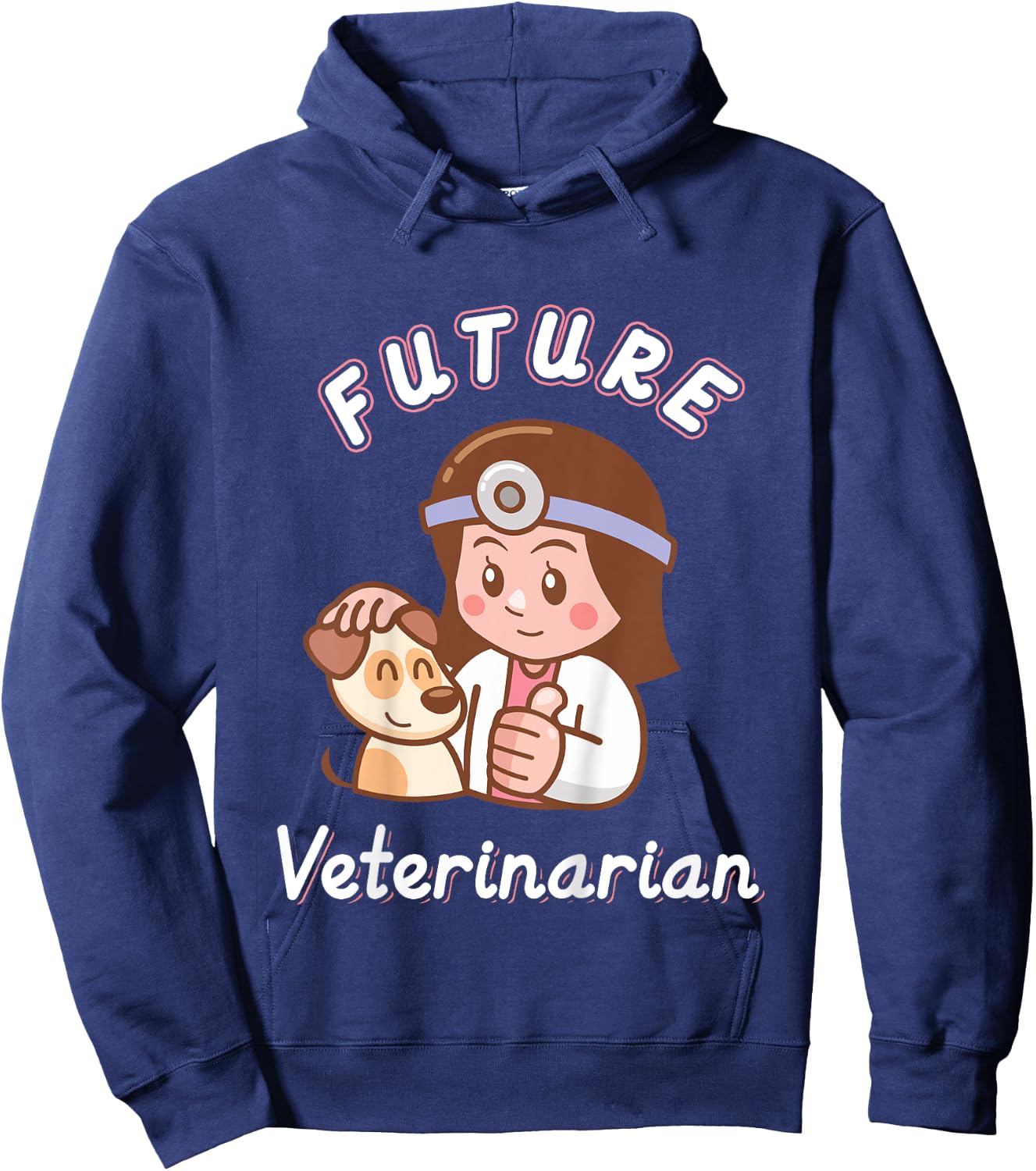 Kids Future Veterinarian Shirt Vet Costume Animal Lover Hoodie - Hoodie | Navy