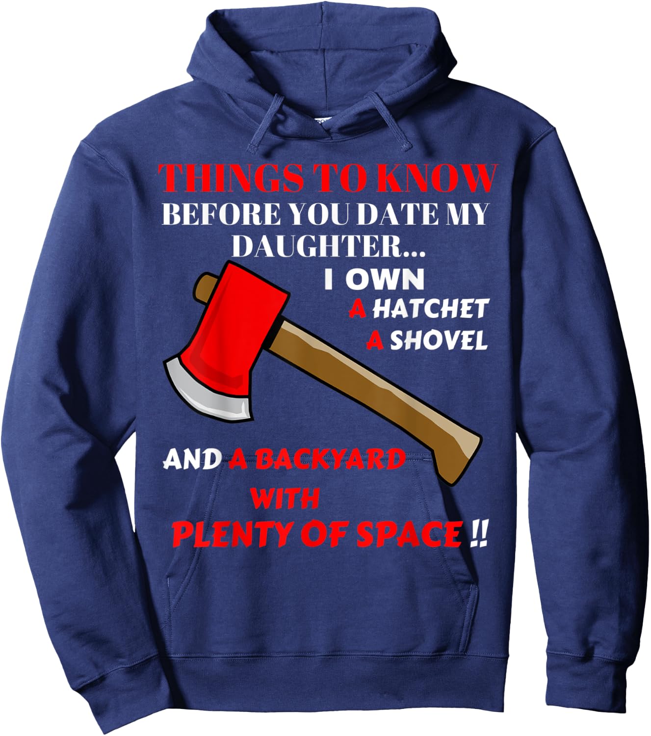 Funny Overprotective Superhero Parents Mum Dad Daughter Hoodie - Hoodie | Navy