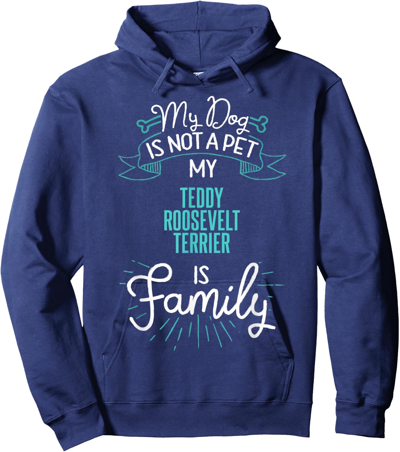 Cute Teddy Roosevelt Terrier Shirt Family Dog Gift Hoodie - Hoodie | Navy