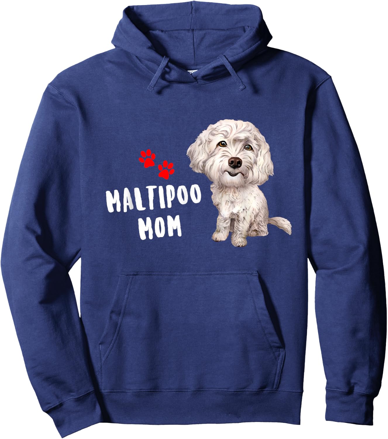 Maltipoo Mom Design Perfect For Maltese Poodle Dog Mama Hoodie - Hoodie | Navy