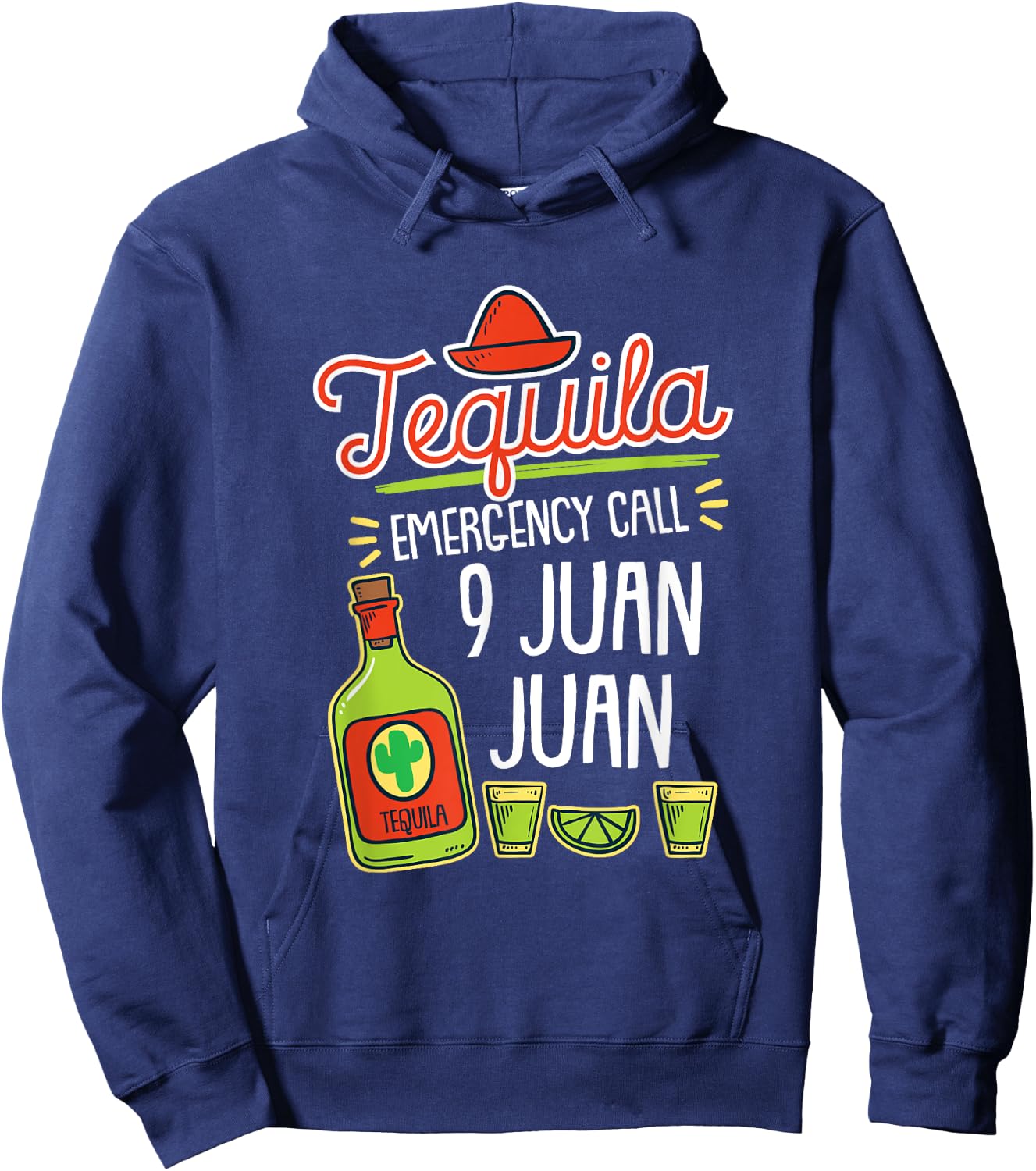 Tequila Emergency, Funny Tequila Shirt, Liquor Hoodie - Hoodie | Navy