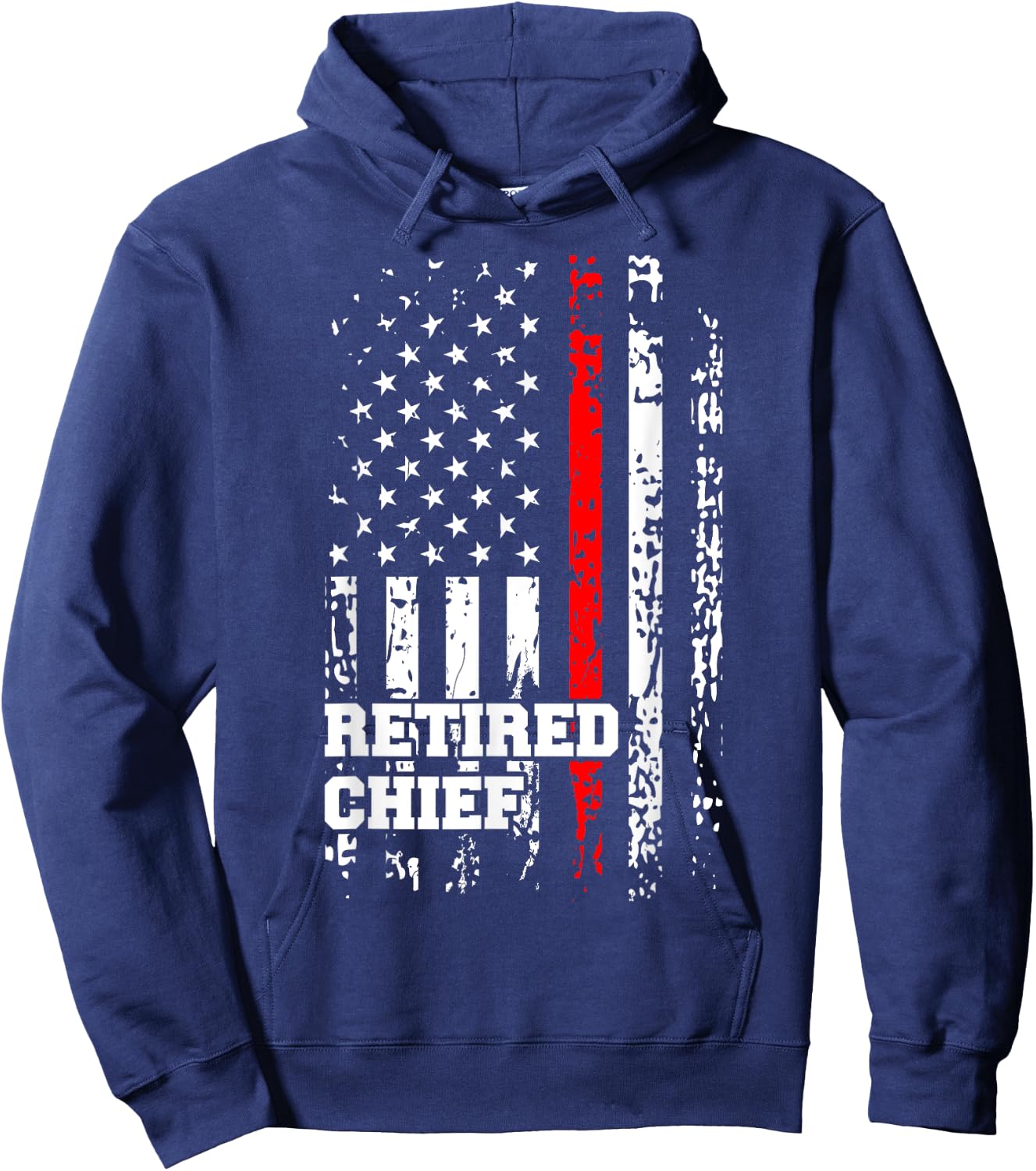 Retired Fire Chief Shirt Firefighter Rank Retirement Gift Hoodie - Hoodie | Navy