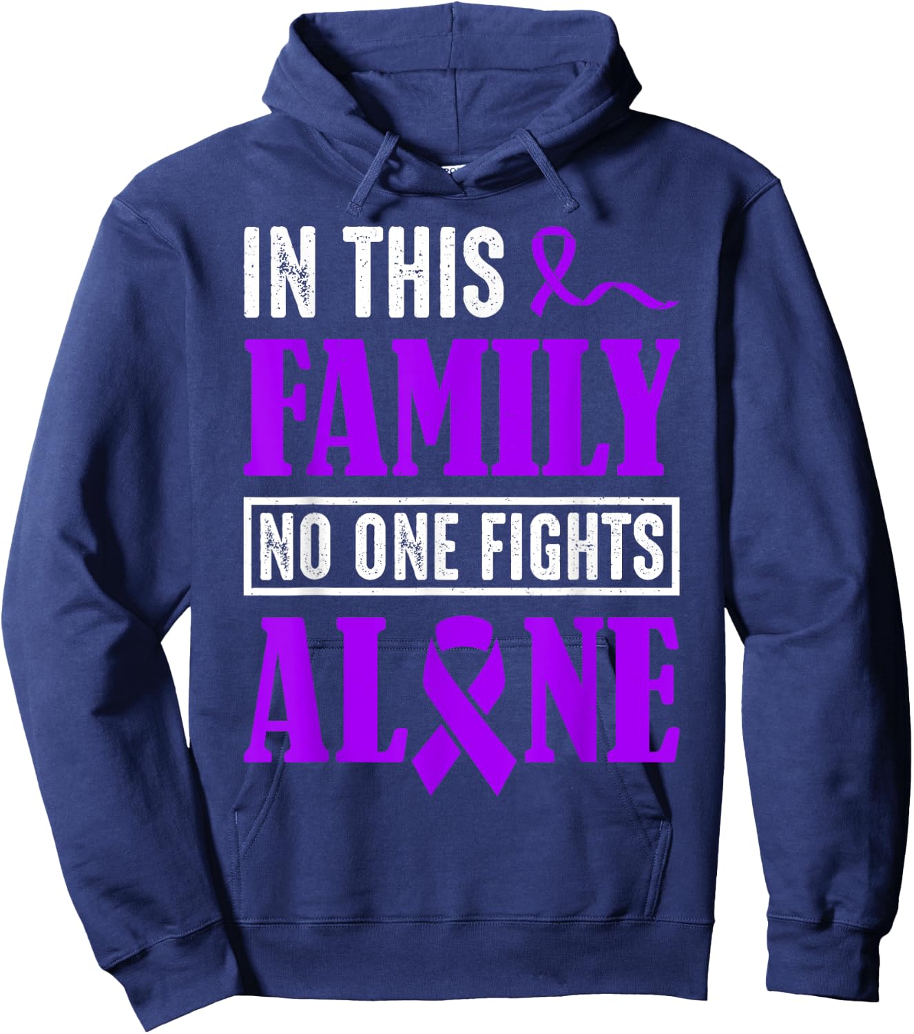 In This Family No Fights Alone Shirt Testicular Cancer Gifts Hoodie - Hoodie | Navy
