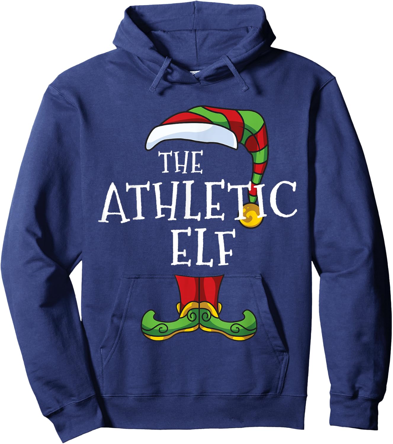 Athletic Elf Family Matching Christmas Group Funny Holiday Hoodie - Hoodie | Navy
