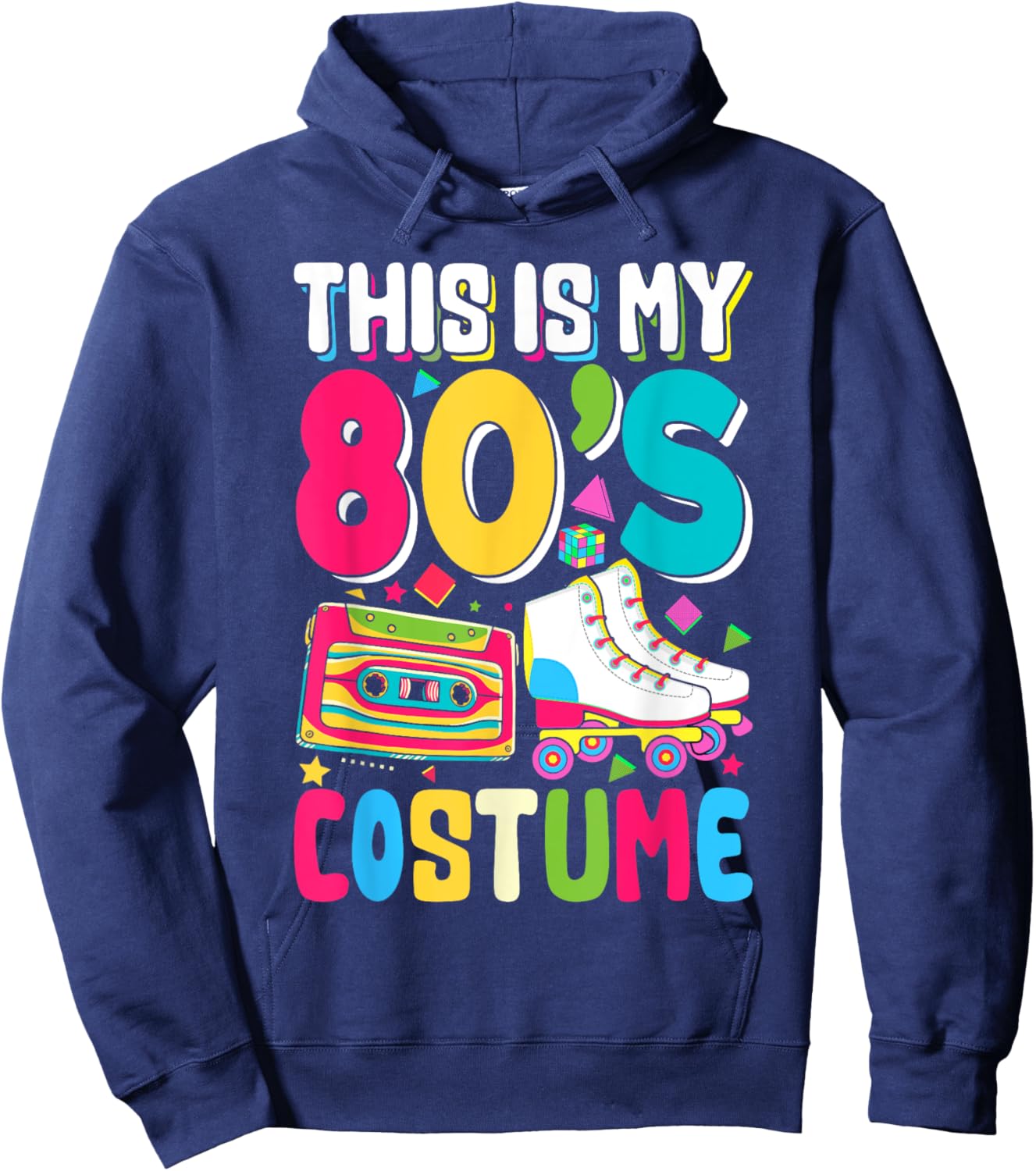 This Is My 80s Costume Shirt Outfit Men Women 80's 90s Party Hoodie - Hoodie | Navy