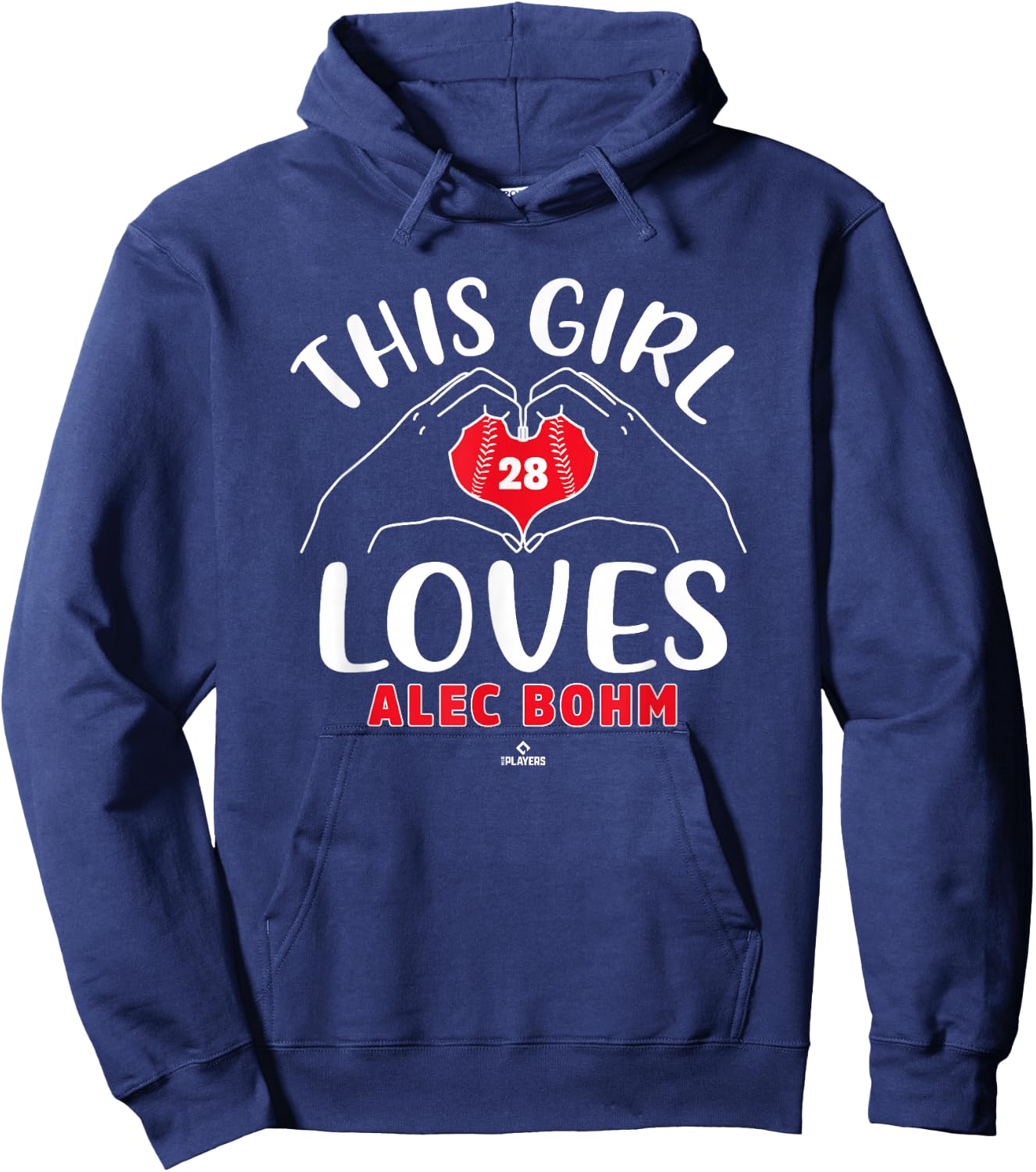 This Girl Loves Alec Bohm Philadelphia MLBPA Hoodie - Hoodie | Navy
