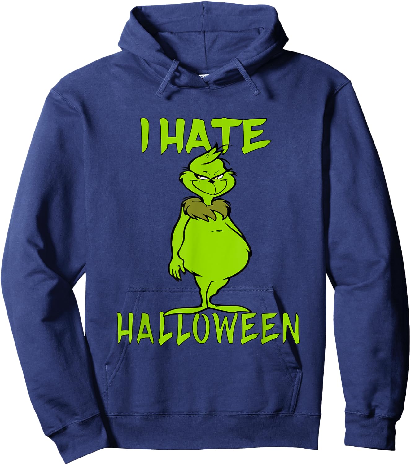 Anti Halloween I Hate Halloween, Sarcastic Saying Meme Hoodie - Hoodie | Navy
