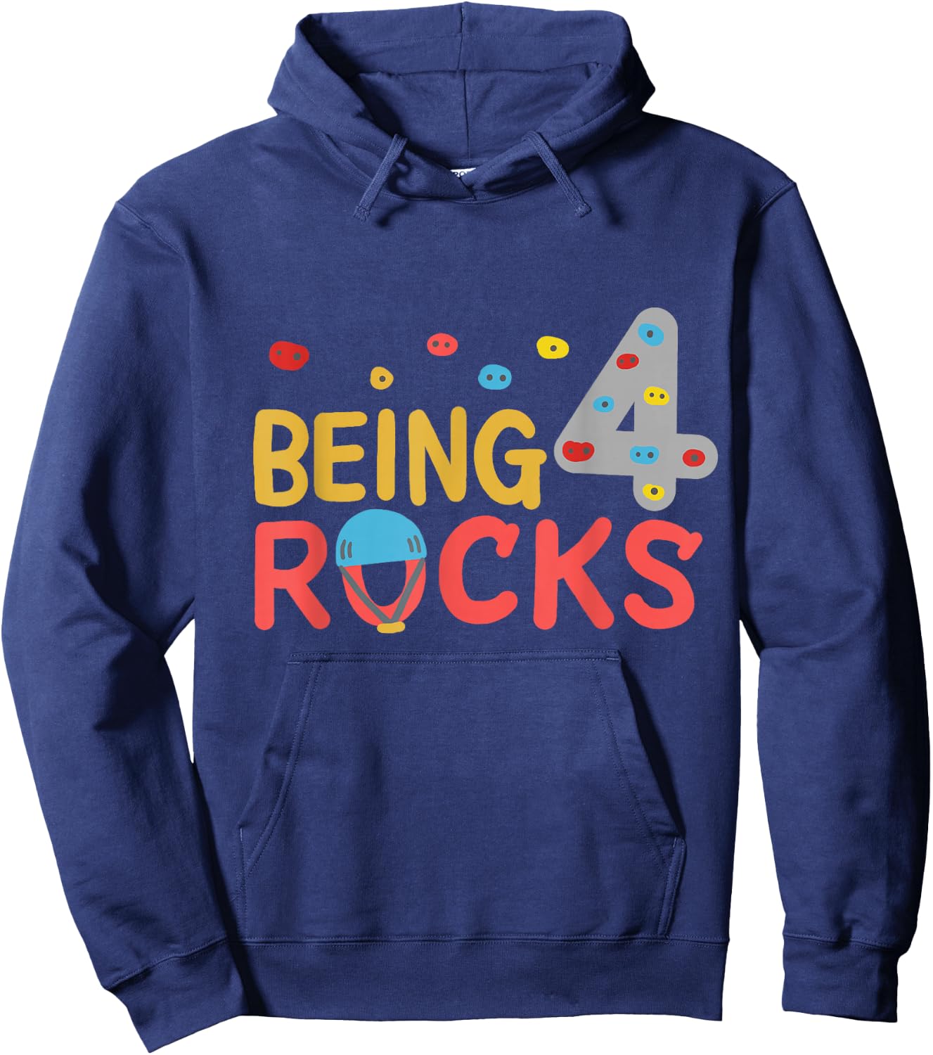 4th Birthday Climbing Gift Hoodie - Hoodie | Navy
