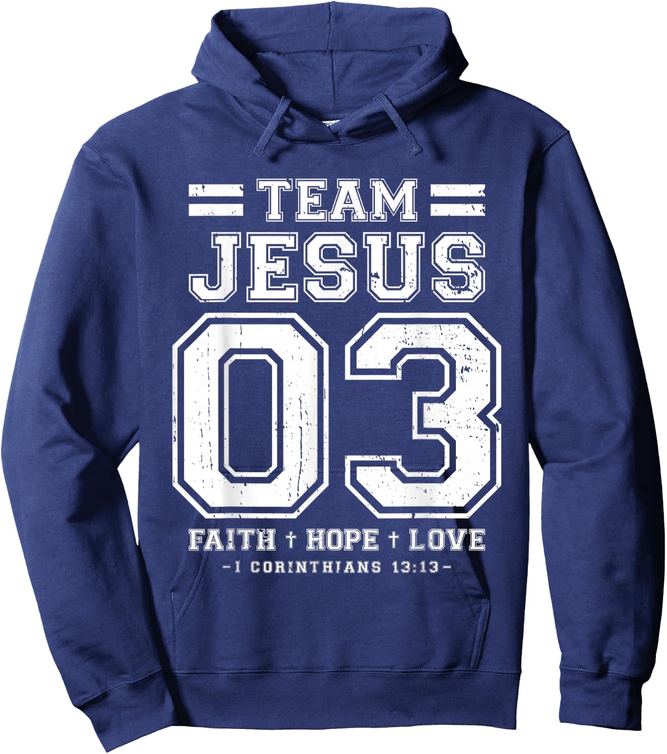 Christian - Team Jesus 03 Faith Hope Love Hoodie - Hoodie | Navy
