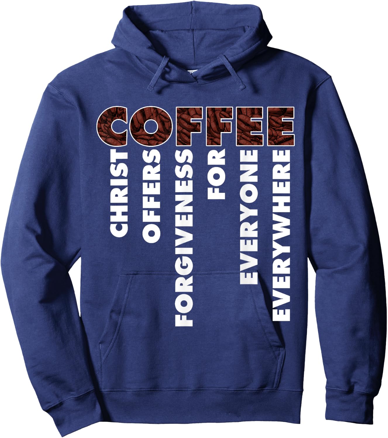 Funny Christ Coffee Gift Christian Men Women Jesus Bible Hoodie - Hoodie | Navy