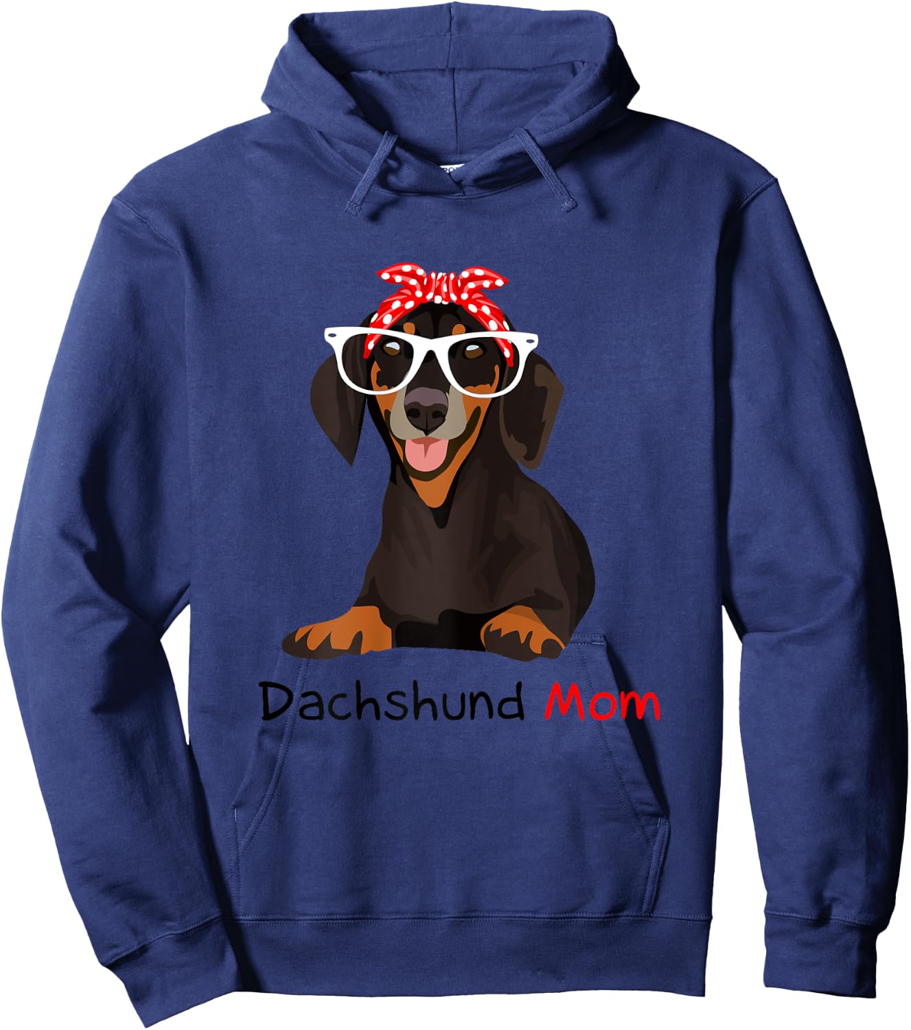 Dachshund Mom Bandana Dachshund Dog Hoodie - Hoodie | Navy