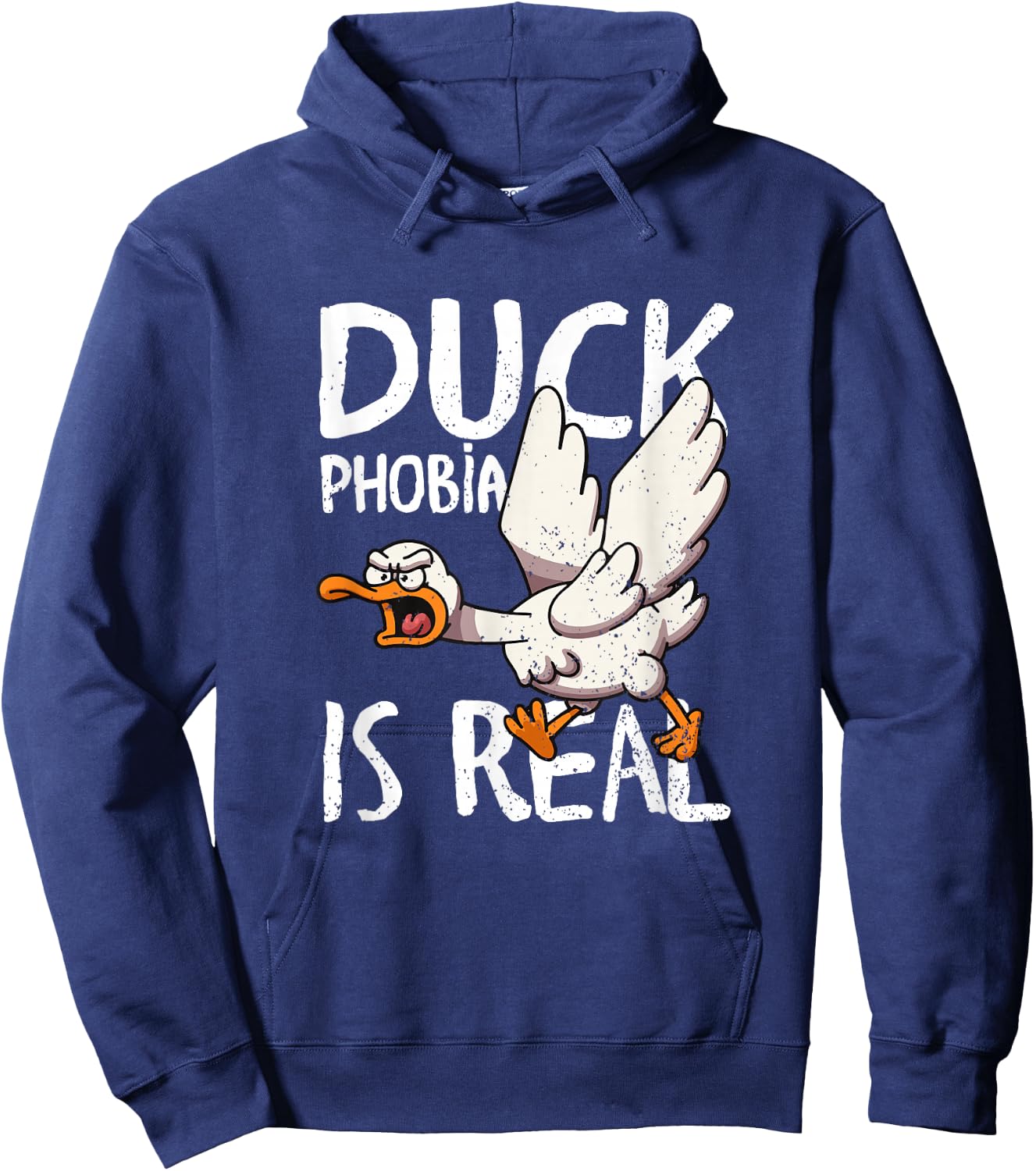 Duck Phobia Is Real fear of duckling duck poultry ducks Hoodie - Hoodie | Navy