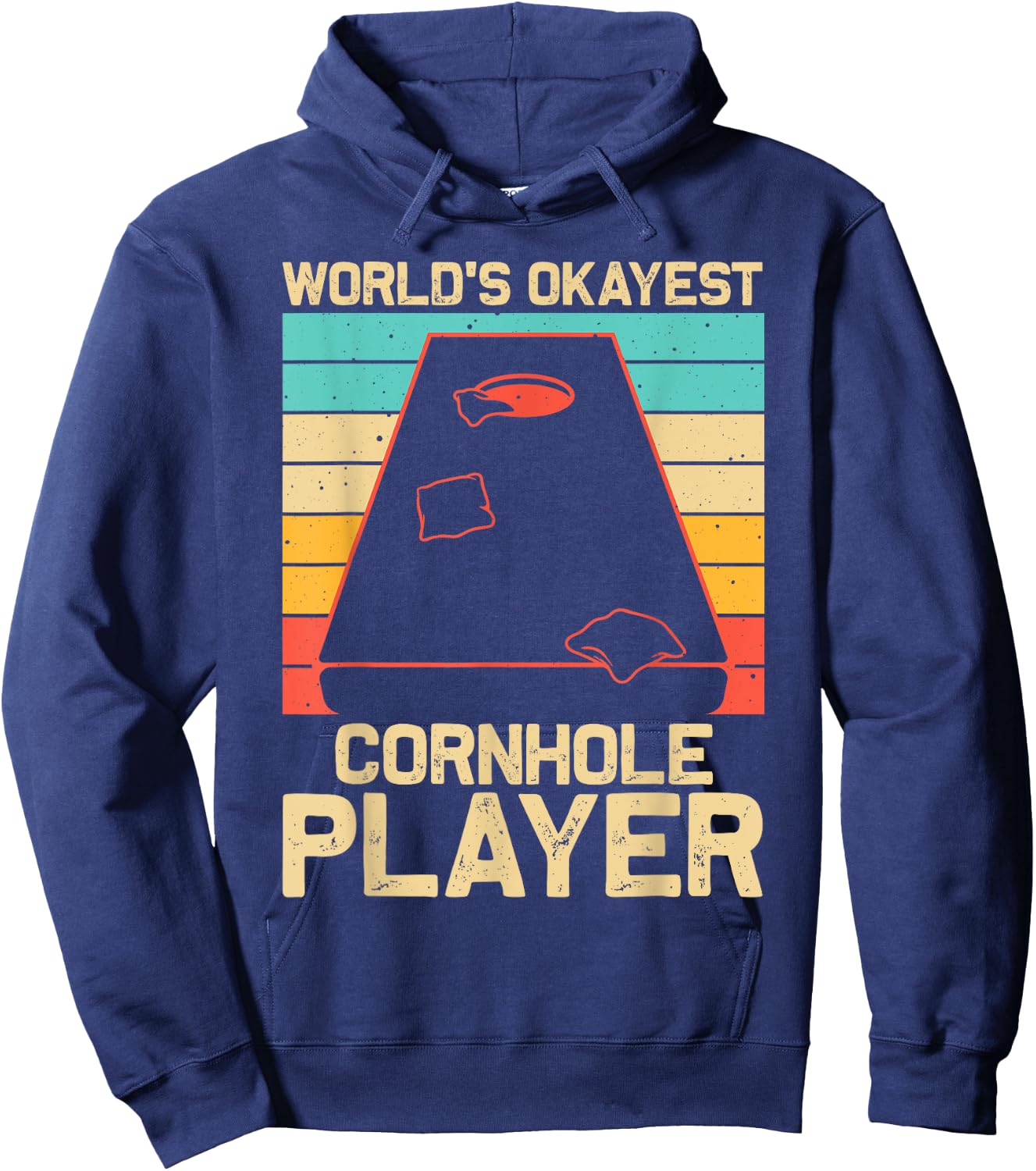 Funny Cornhole Gift Women Bean Bag Toss Game Players Hoodie - Hoodie | Navy