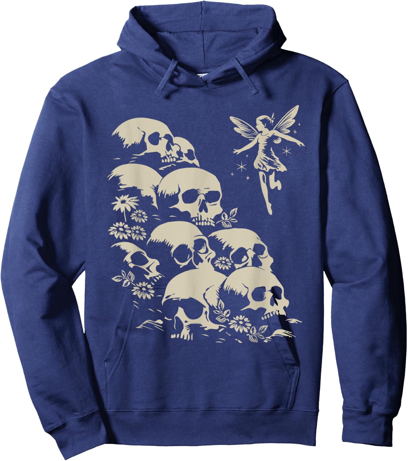 Dark Forest Fairy Admires Her Skull Collection Hoodie - Hoodie | Navy