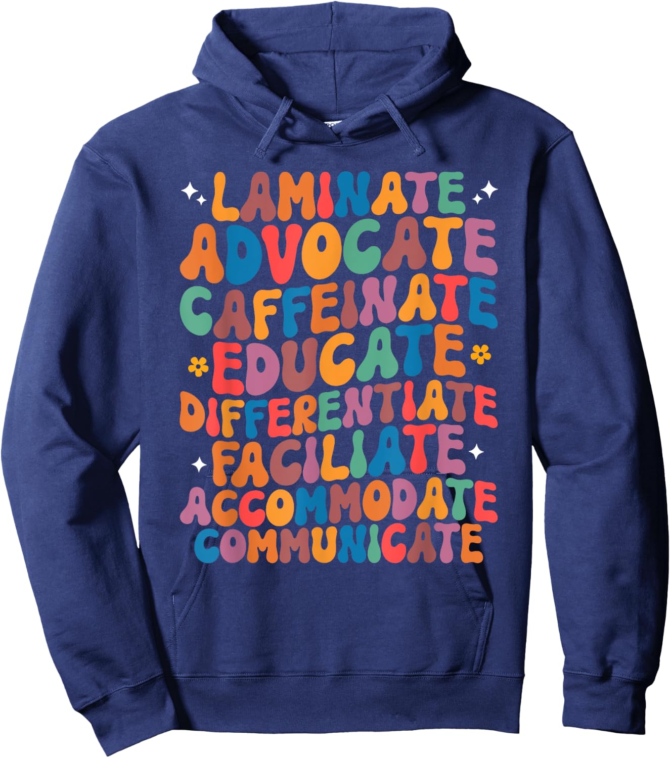 Sped Caffeinate Advocate Laminate Educate Teacher Men Women Kids Hoodie - Hoodie | Navy