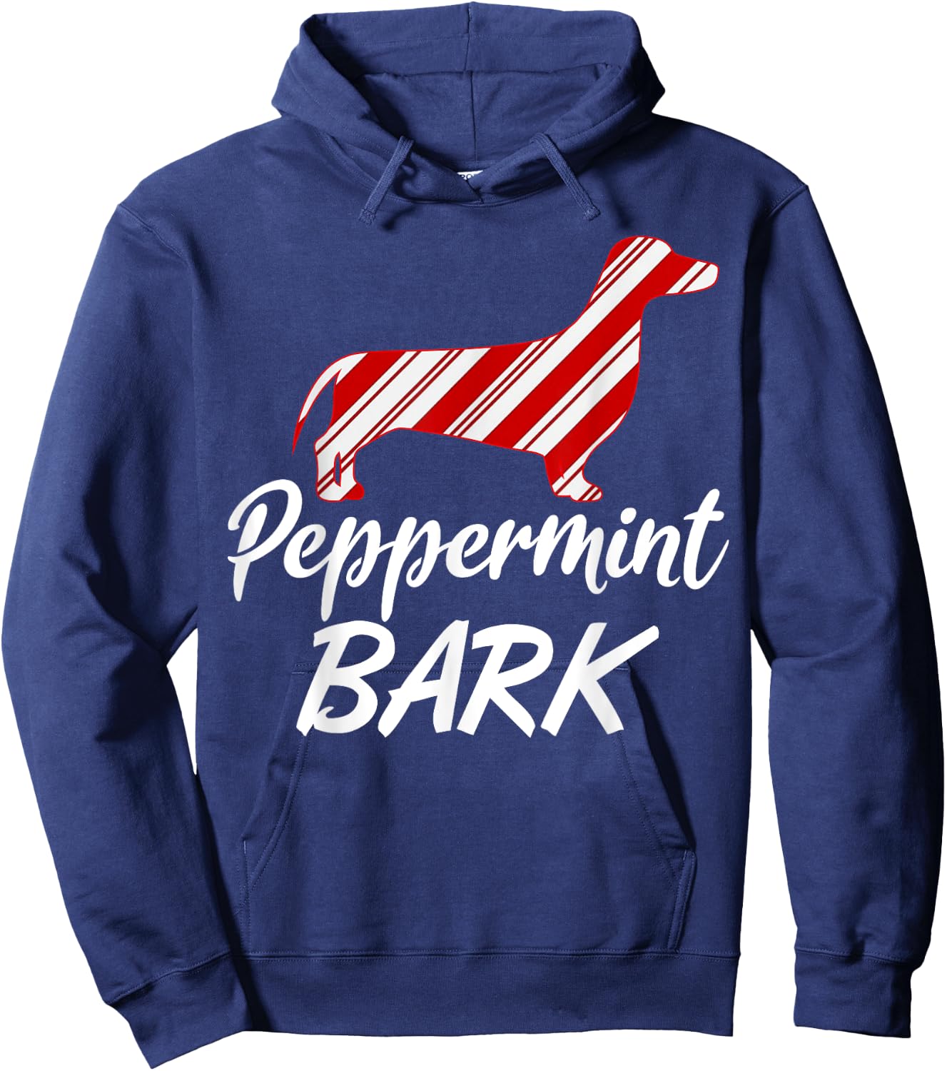 Dachshund Christmas Peppermint Bark Gift Hoodie - Hoodie | Navy