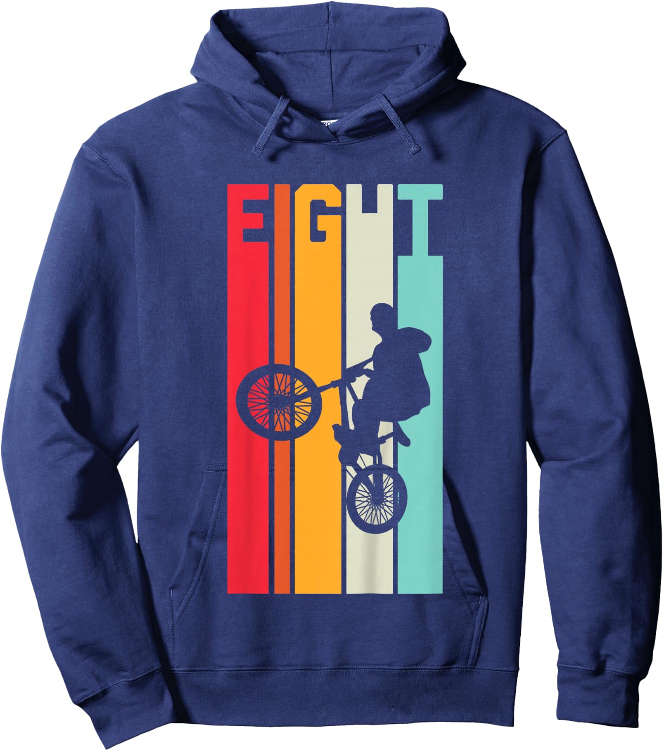 8 Year Old BMX Birthday Gift Party Boys Dirt Biking 8th Hoodie - Hoodie | Navy