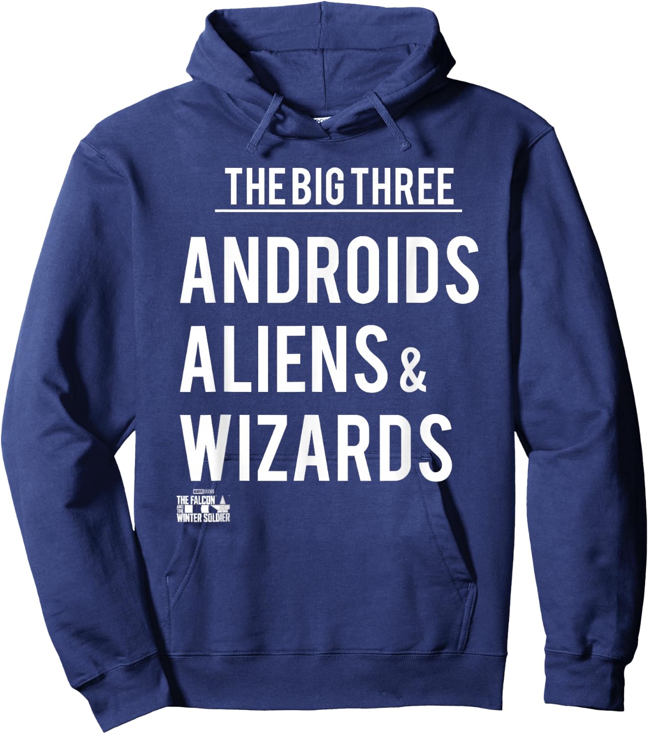 Marvel Falcon Winter Soldier Big 3 Androids Aliens & Wizards Hoodie - Hoodie | Navy