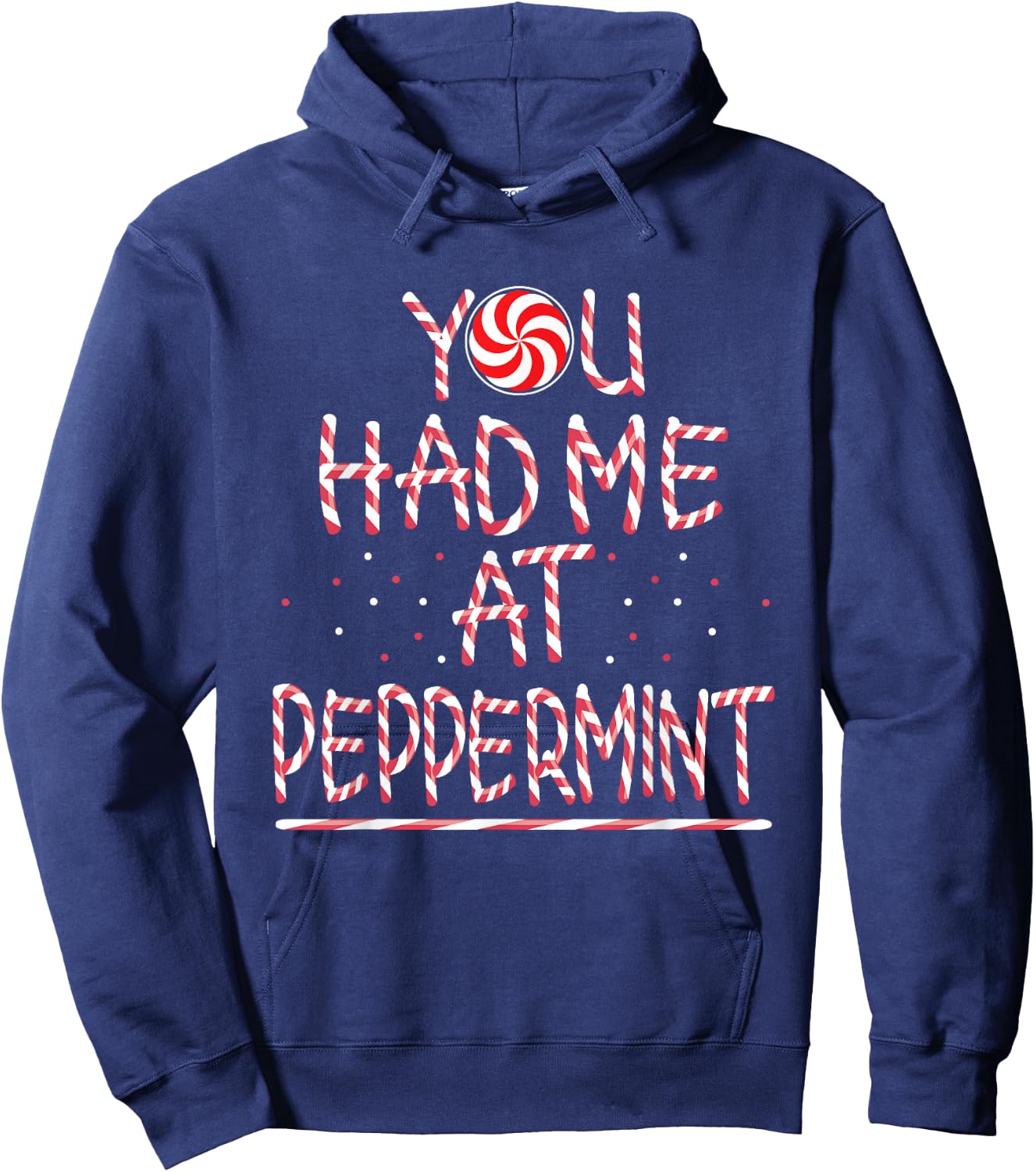 You had me at Peppermint Holiday Candy Stick Hoodie - Hoodie | Navy