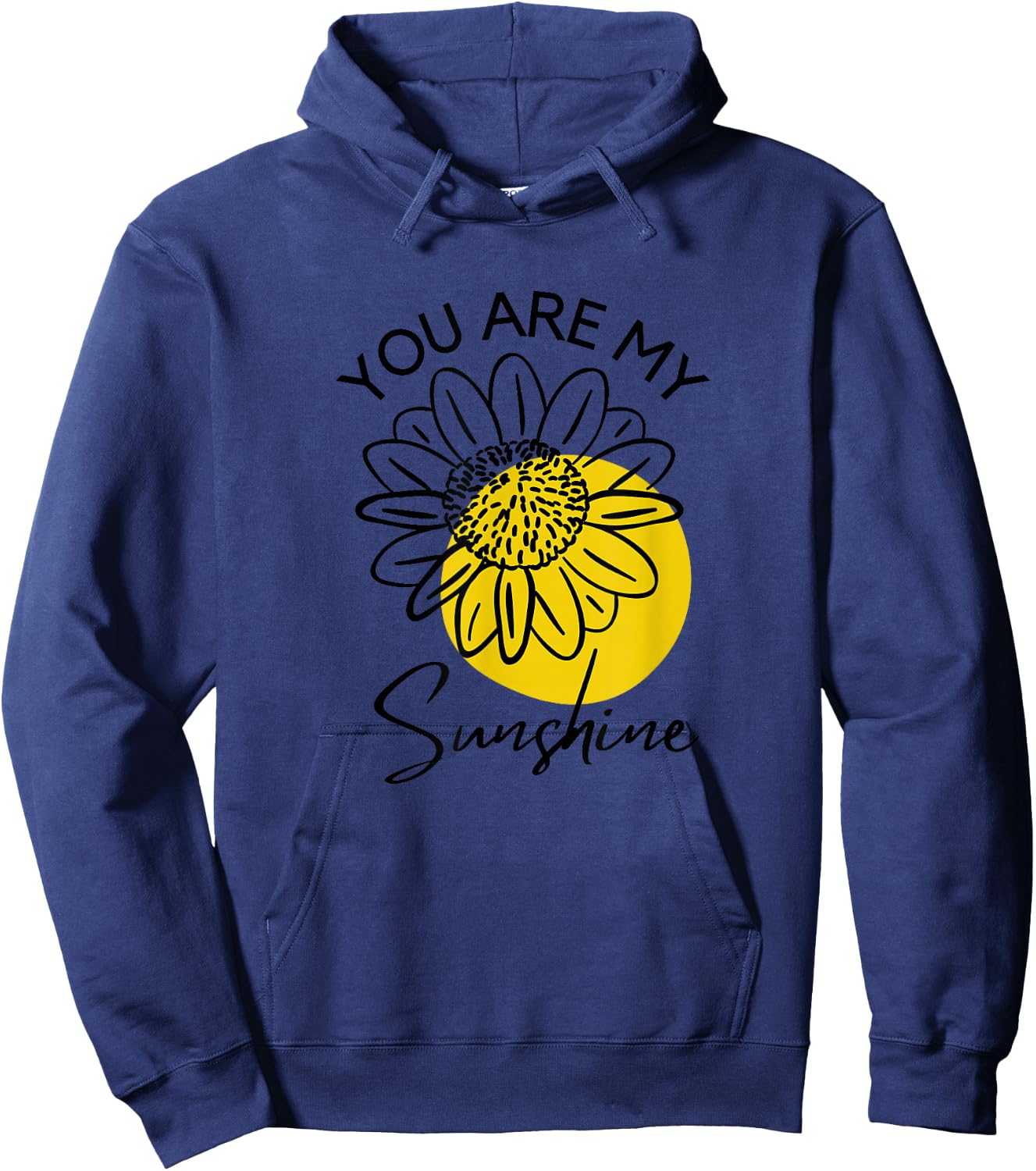 Women's Summer You Are My Sunshine Sunflower Garden Graphic Hoodie - Hoodie | Navy