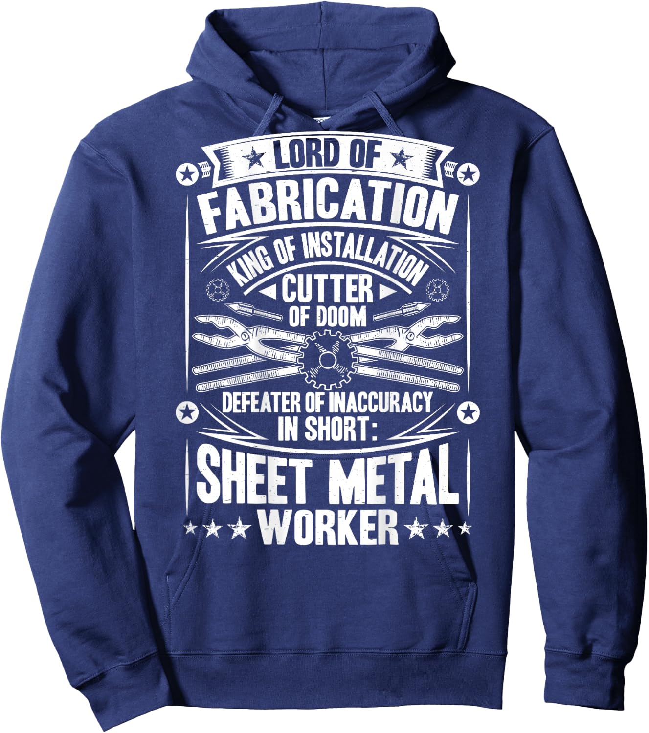 Defeater Of Inaccuracy Sheet Metal Worker Hoodie - Hoodie | Navy