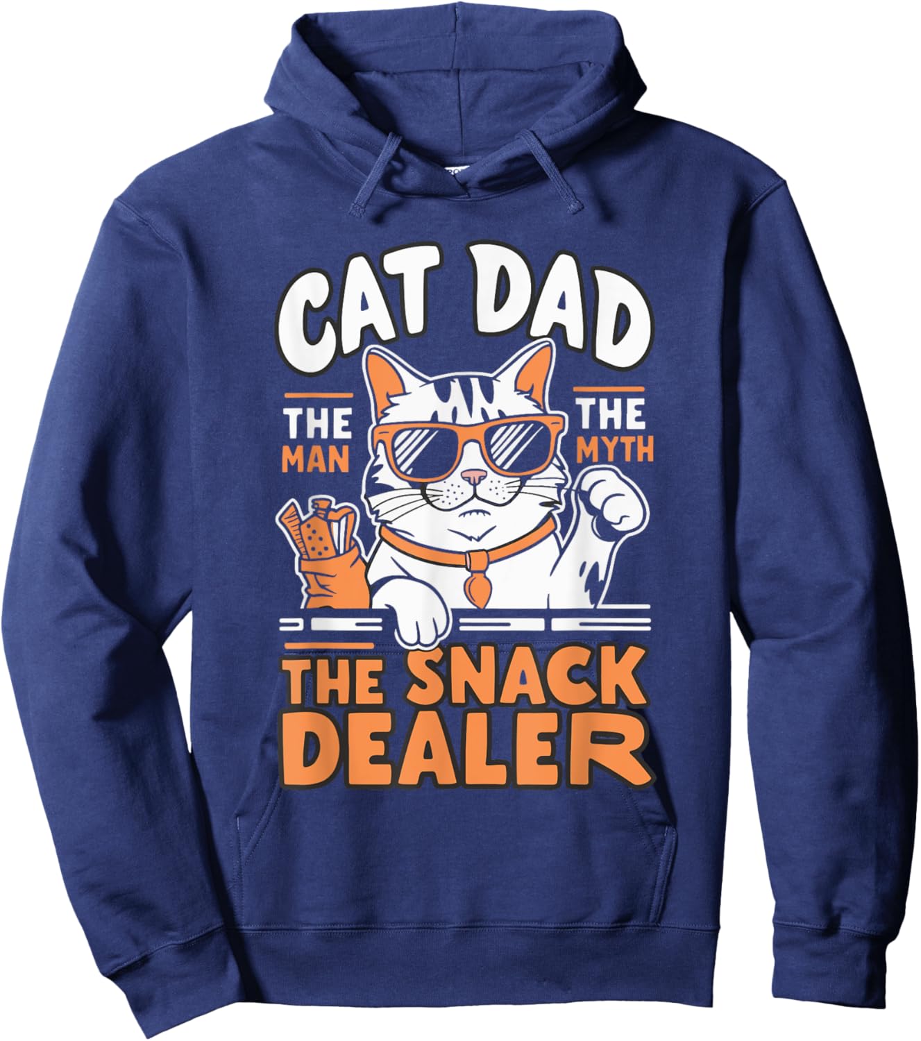 Cat Dad The Man The Myth The Snack Dealer Hoodie - Hoodie | Navy