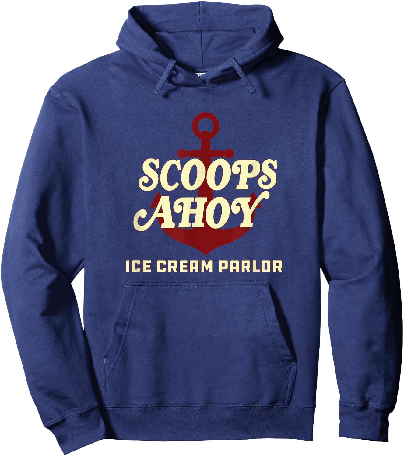 Stranger Things Scoops Ahoy Ice Cream Parlor Logo Hoodie - Hoodie | Navy