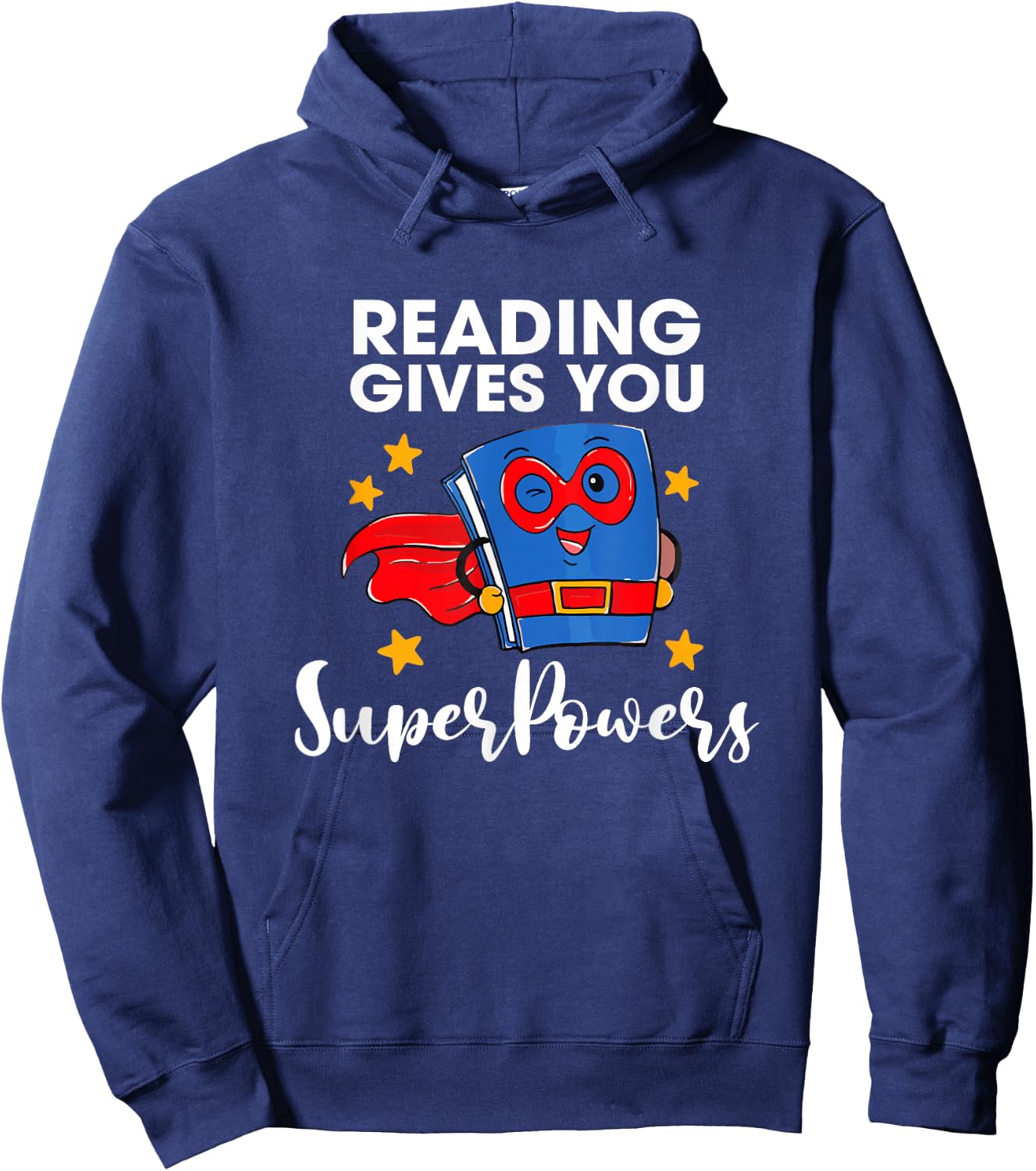 Reading Gives You Super Power Book Lover Reader Librarian Hoodie - Hoodie | Navy