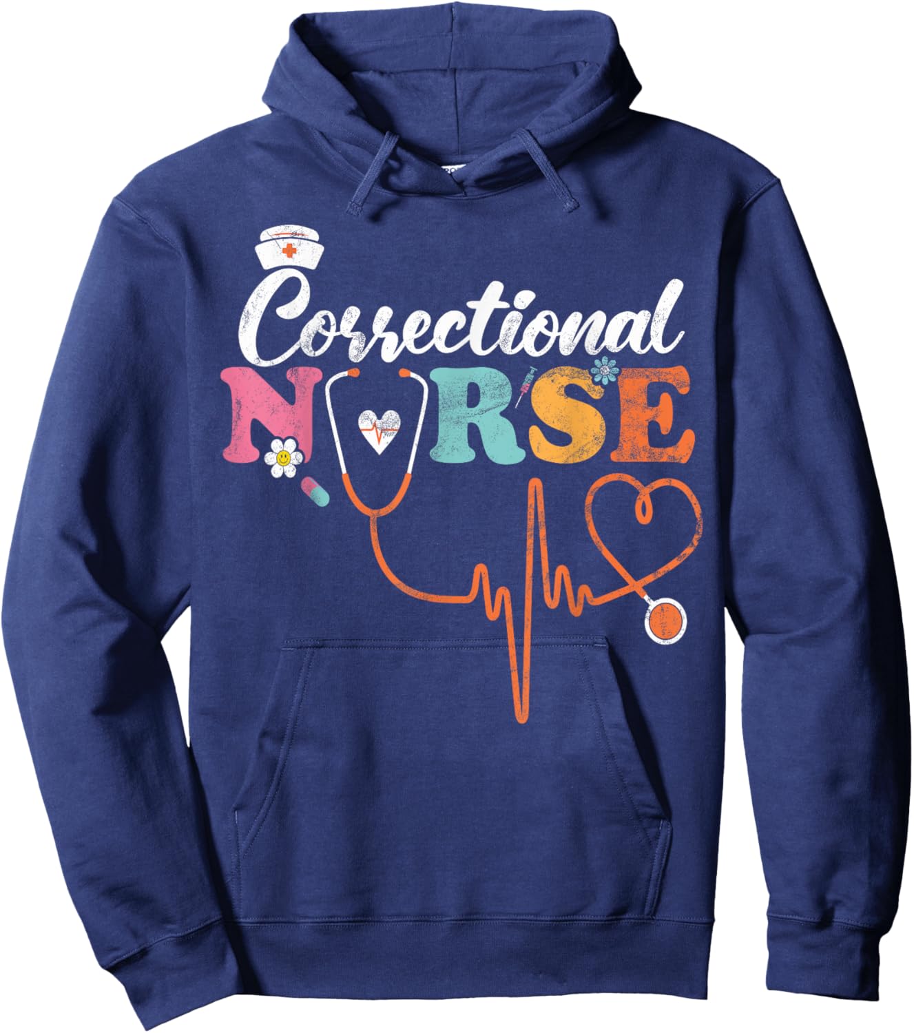 Correctional Nurse Corrections Nursing Department Nurse Hoodie - Hoodie | Navy