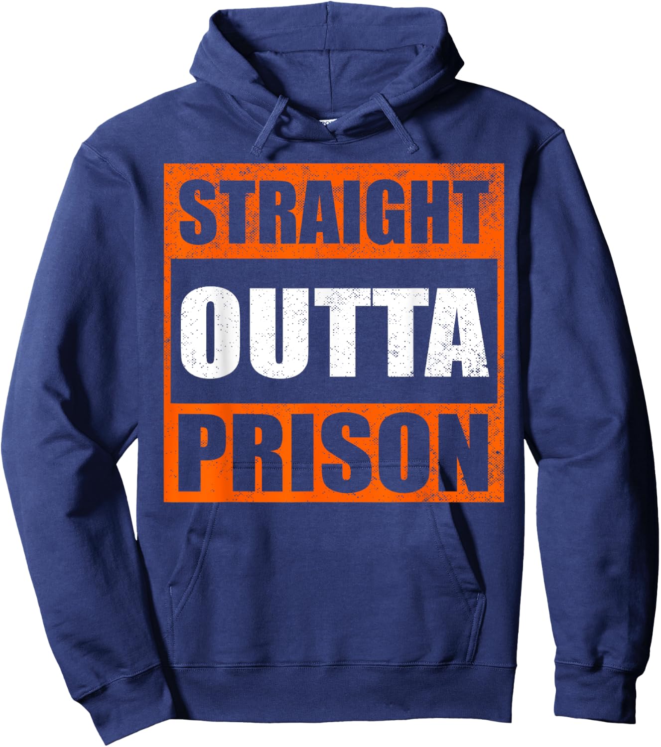 Funny Straight Outta Prison Gift Women Gag Prisoner Hoodie - Hoodie | Navy