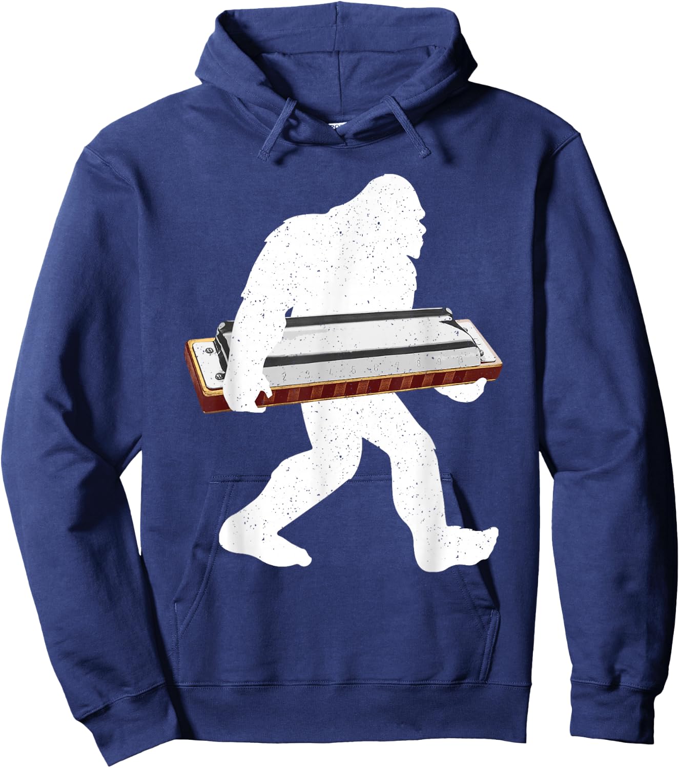 Funny Harmonica Art Women Boys Girls Kid Harmonicist Hoodie - Hoodie | Navy