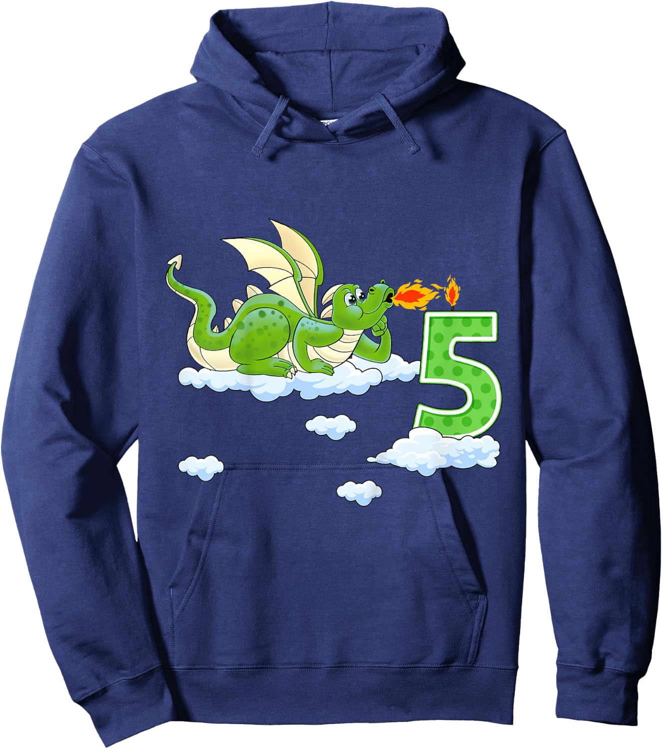 Kids Dragon 5 Year Old Birthday Outfit Boy Knight 5th Birthday Hoodie - Hoodie | Navy