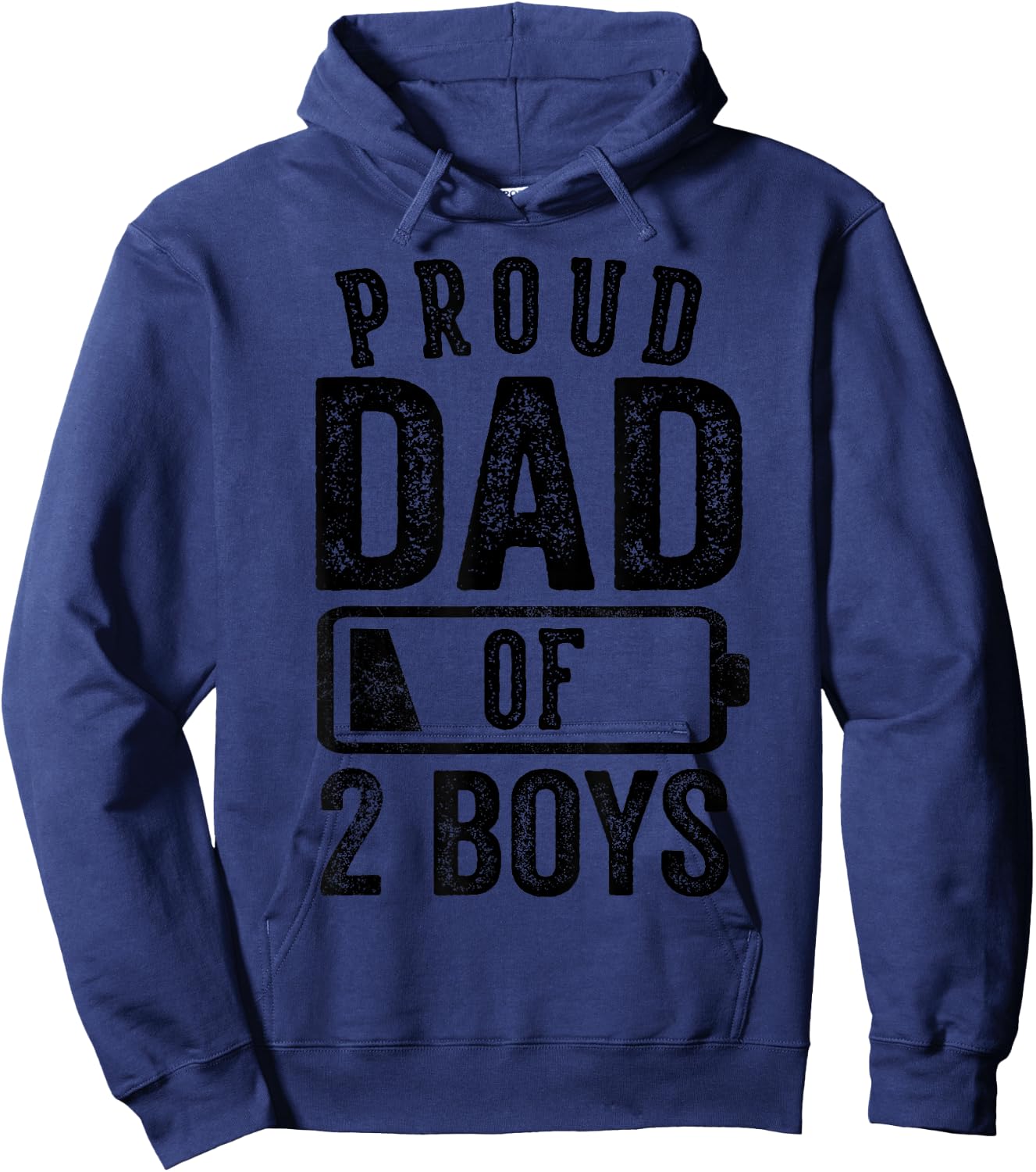 Proud Dad of 2 Boys Gifts Daddy of Two Sons Hoodie - Hoodie | Navy