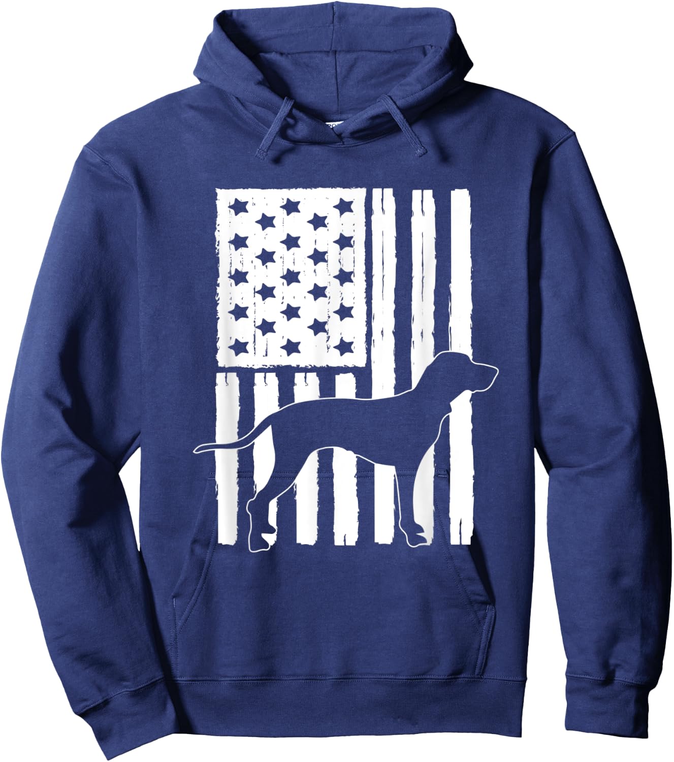 USA American Flag Bluetick Coonhound Dog Lover Theme Design Kids Men Hoodie - Hoodie | Navy