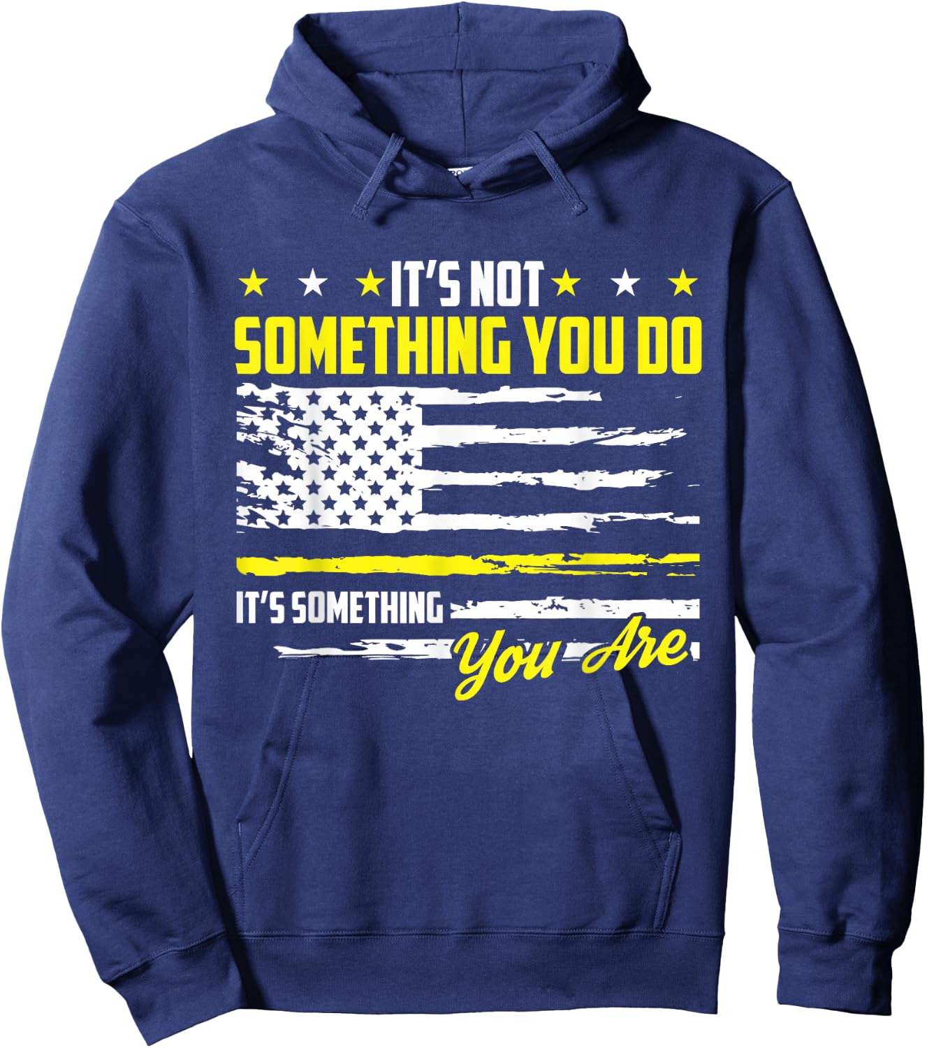 911 American Flag Dispatch-er USA Thin Gold Line Operator Hoodie - Hoodie | Navy