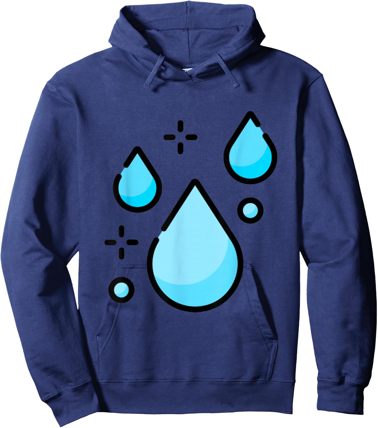 Water Droplet Waterdrop Raindrop Water Lover Hydration Hoodie - Hoodie | Navy
