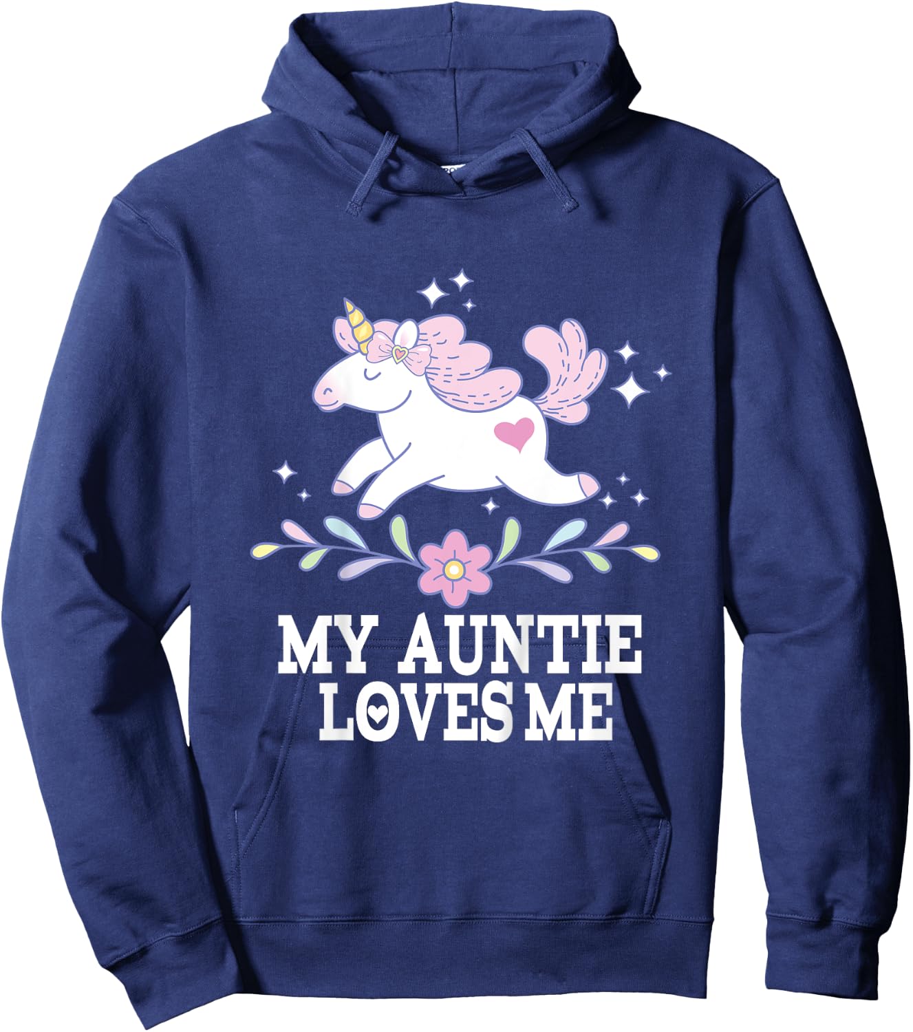 My Auntie Loves Me Unicorn Niece Hoodie - Hoodie | Navy