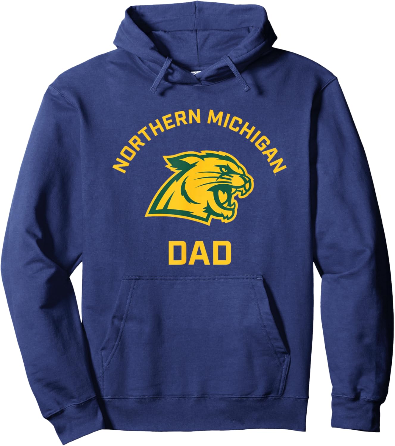 Northern Michigan University NMU Wildcats Arched Dad Hoodie - Hoodie | Navy
