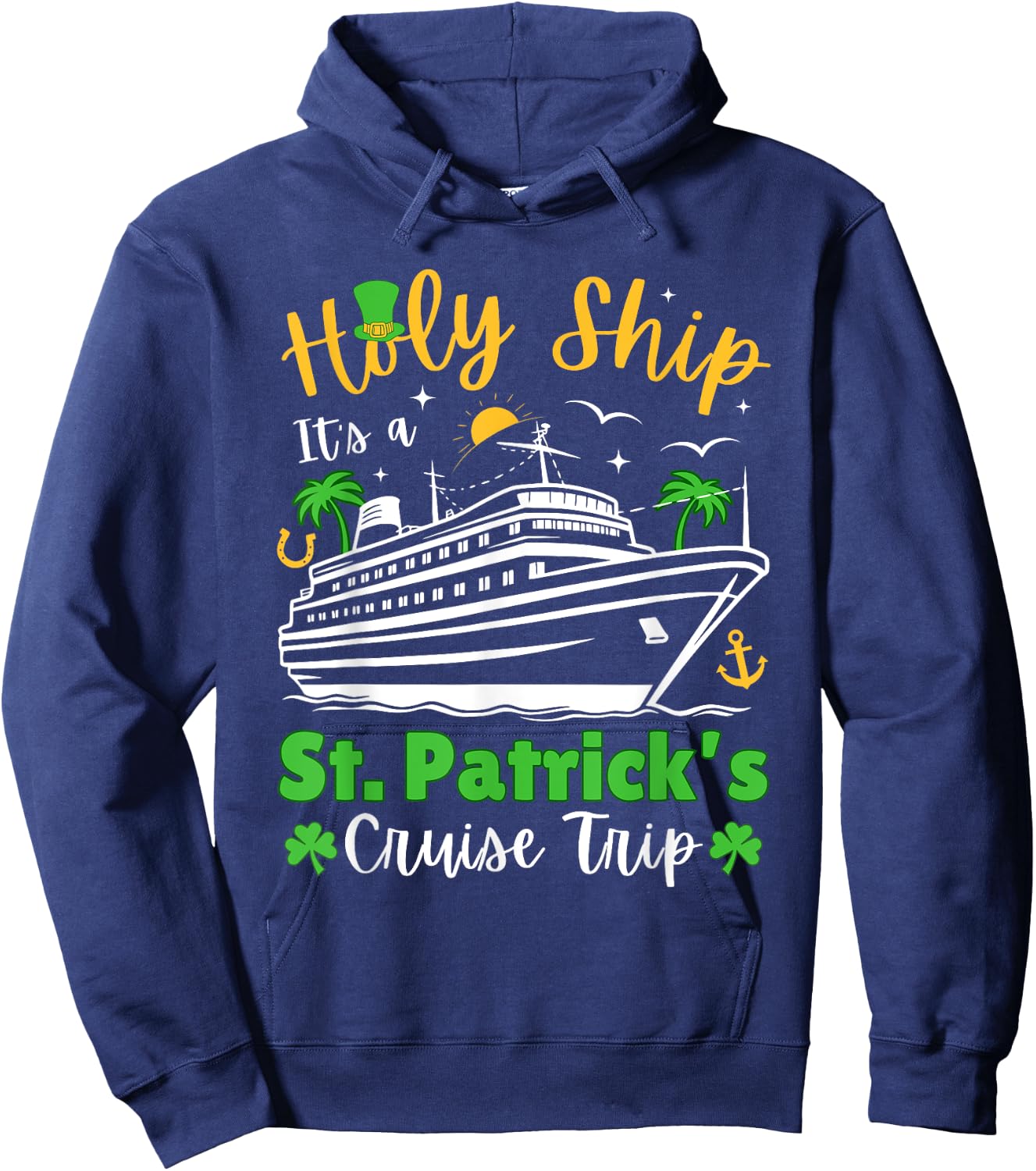 St. Patrick's Day 2024 Cruise, Family Matching Cruise Squad Hoodie - Hoodie | Navy