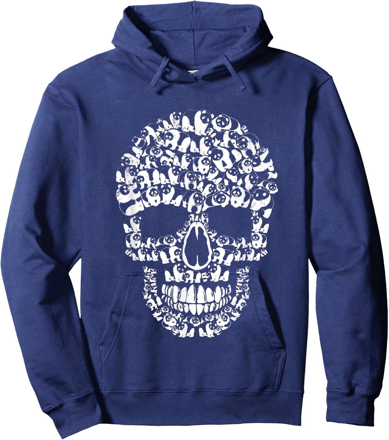 Funny Halloween Panda Bear Skull Animals Lover Costume Hoodie - Hoodie | Navy